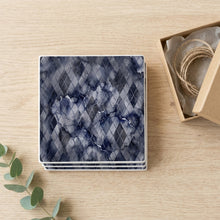 Argyle ceramic coasters set of 4, gift set