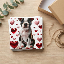 Boston Terrier ceramic coasters set of 4, gift set