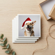 Canaan Dog ceramic coasters set of 4, gift set