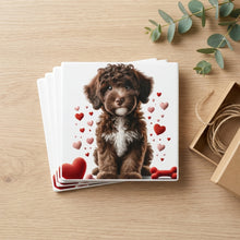 Portuguese Water Dog ceramic coasters set of 4, gift set