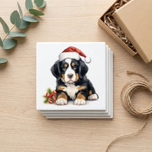 Bernese Mountain Dog Puppy Drawing ceramic coasters set of 4, gift set