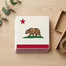 California State Flag ceramic coasters set of 4, gift set