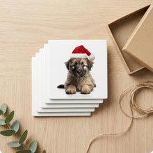 Pyrenean Shepherd Puppy ceramic coasters set of 4, gift set
