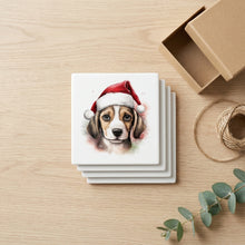 Beagle Puppy Drawing ceramic coasters set of 4, gift set