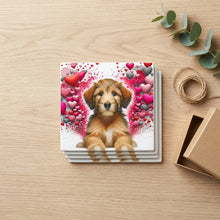 Goldendoodle ceramic coasters set of 4, gift set
