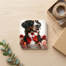 Bernese Mountain Dog ceramic coasters set of 4, gift set