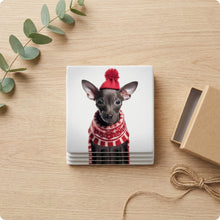 Xoloitzcuintli Puppy ceramic coasters set of 4, gift set