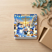 Hanukkah Winter Wonderland ceramic coasters set of 4, gift set