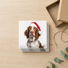 Irish Red and White Setter ceramic coasters set of 4, gift set