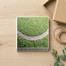 Tennis Ball ceramic coasters set of 4, gift set