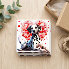 Dalmatian ceramic coasters set of 4, gift set