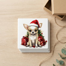 Chihuahua Puppy Drawing ceramic coasters set of 4, gift set