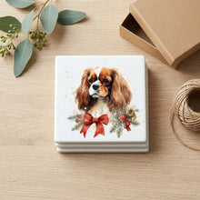 English Toy Spaniel ceramic coasters set of 4, gift set