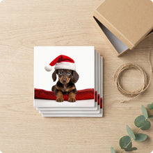 Dachshund Puppy ceramic coasters set of 4, gift set