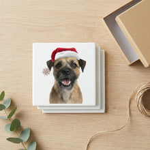 Border Terrier ceramic coasters set of 4, gift set