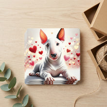 Bull Terrier ceramic coasters set of 4, gift set