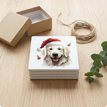 Great Pyrenees ceramic coasters set of 4, gift set