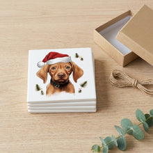 Vizsla Puppy Drawing ceramic coasters set of 4, gift set