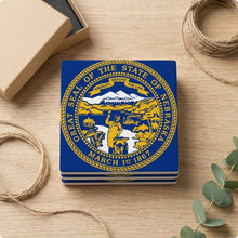 Nebraska State Flag ceramic coasters set of 4, gift set