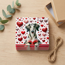Saluki ceramic coasters set of 4, gift set