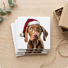 Vizsla Puppy ceramic coasters set of 4, gift set