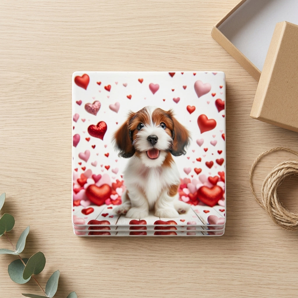 Havanese ceramic coasters set of 4, gift set