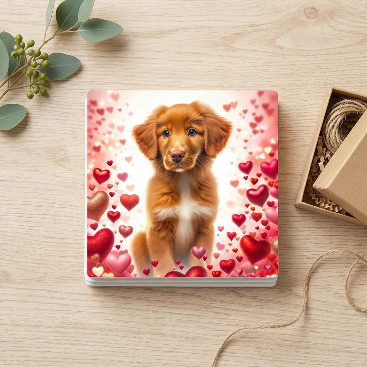 Nova Scotia Duck Tolling Retriever ceramic coasters set of 4, gift set