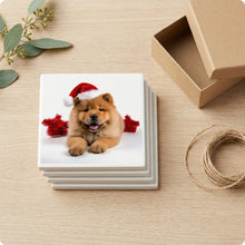 Chow Chow Puppy ceramic coasters set of 4, gift set