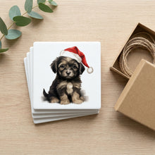 Löwchen Puppy Drawing ceramic coasters set of 4, gift set