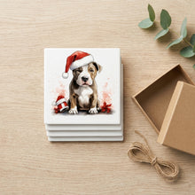 American Staffordshire Terrier Puppy Drawing ceramic coasters set of 4, gift set