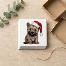 Cairn Terrier Puppy Drawing ceramic coasters set of 4, gift set
