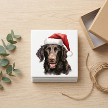 Curly-Coated Retriever ceramic coasters set of 4, gift set