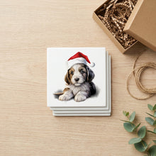 Petit Basset Griffon Vendéen Puppy Drawing ceramic coasters set of 4, gift set