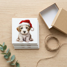 Sealyham Terrier Puppy Drawing ceramic coasters set of 4, gift set