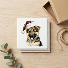 German Shepherd Dog Puppy Drawing ceramic coasters set of 4, gift set