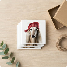Saluki ceramic coasters set of 4, gift set