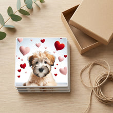 Soft Coated Wheaten Terrier ceramic coasters set of 4, gift set
