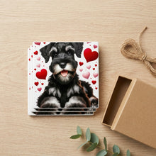 Miniature Schnauzer ceramic coasters set of 4, gift set