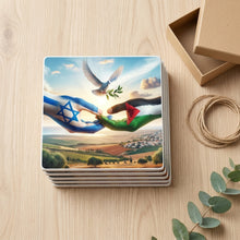 Peace Dove Olive Branch ceramic coasters set of 4, gift set