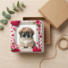 Pekingese ceramic coasters set of 4, gift set