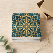 Mandala ceramic coasters set of 4, gift set
