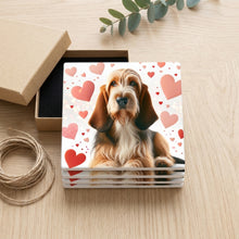 Otterhound ceramic coasters set of 4, gift set
