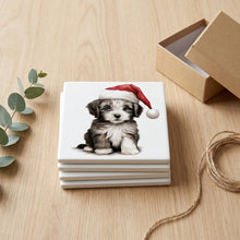 Havanese Puppy Drawing ceramic coasters set of 4, gift set