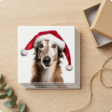 Borzoi ceramic coasters set of 4, gift set