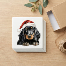 Gordon Setter Puppy Drawing ceramic coasters set of 4, gift set
