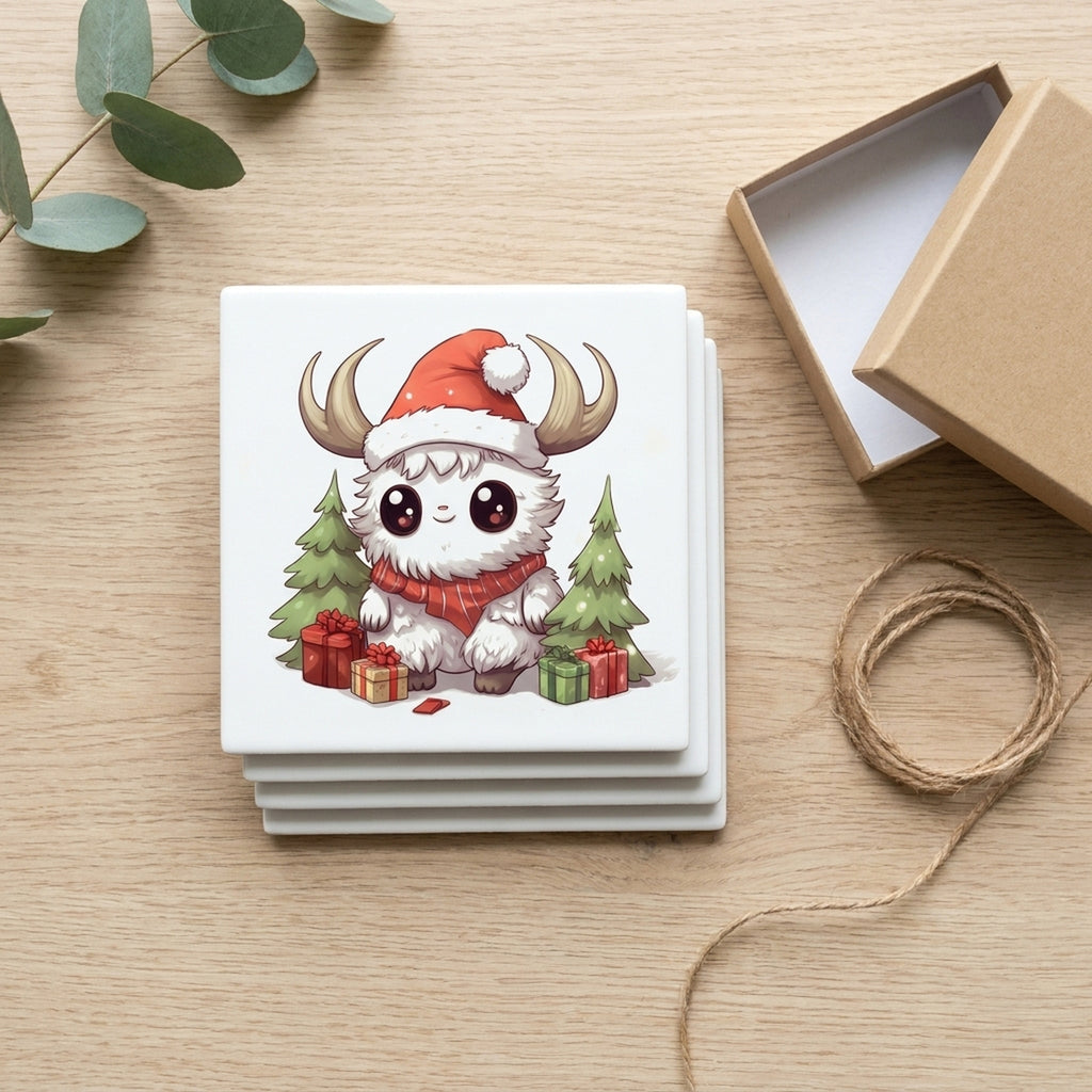 Komondorok ceramic coasters set of 4, gift set