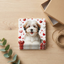 Havanese ceramic coasters set of 4, gift set