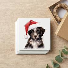 Mudi Puppy Drawing ceramic coasters set of 4, gift set