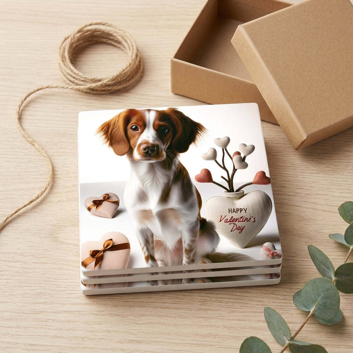 Brittany ceramic coasters set of 4, gift set