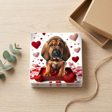 Bloodhound ceramic coasters set of 4, gift set